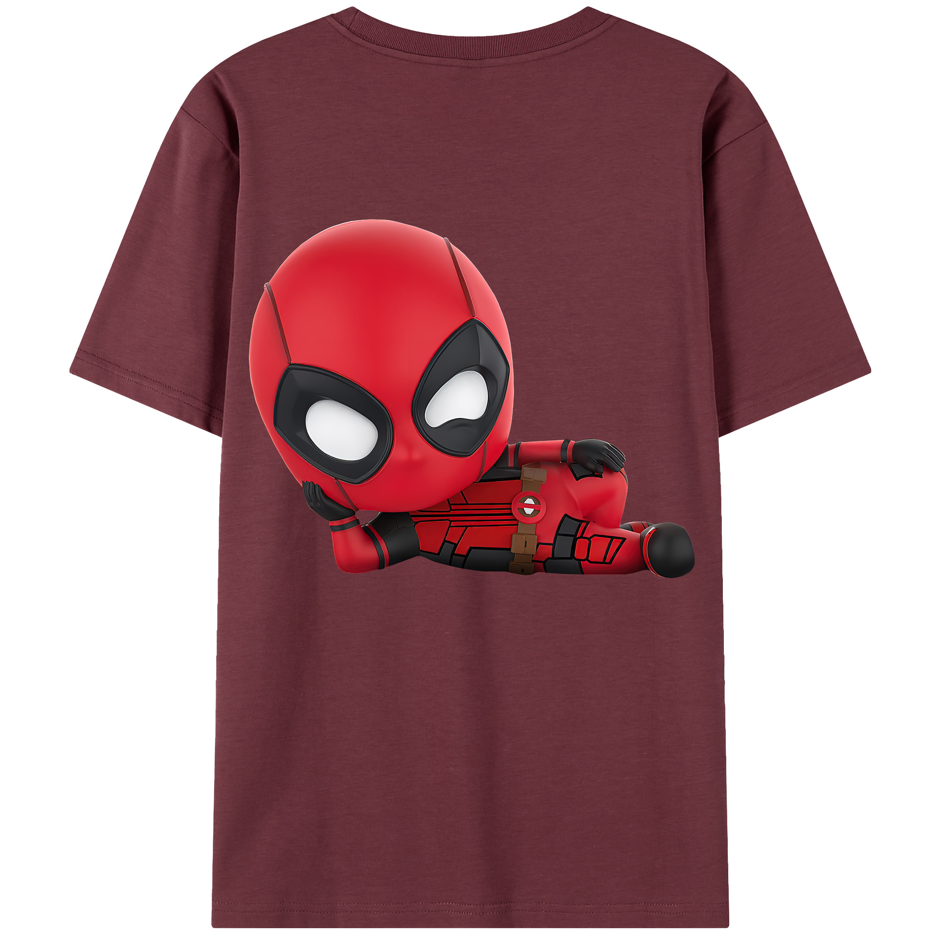 （画像用） Deadpool デッドプール 綿100％半袖Tシャツ（背面プリント）